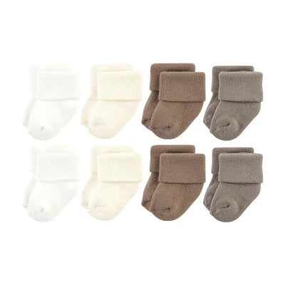 Baby Vision - Terry Socks 8Pk, Solid Beige/Brown Image 1