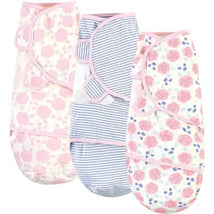Baby Vision - Touched by Nature Unisex Baby Organic Cotton Swaddle Wraps, Pink Rose, 0-3 Months Image 1