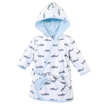 Baby Vision Unisex Baby Cotton Rich Bathrobe, Shark Image 1