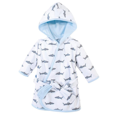 Baby Vision Unisex Baby Cotton Rich Bathrobe, Shark Image 1