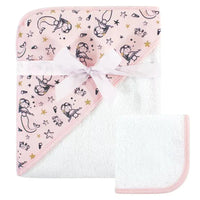 Baby Vision - Woven Hooded Towel & Washcloth, Mermaid Image 1