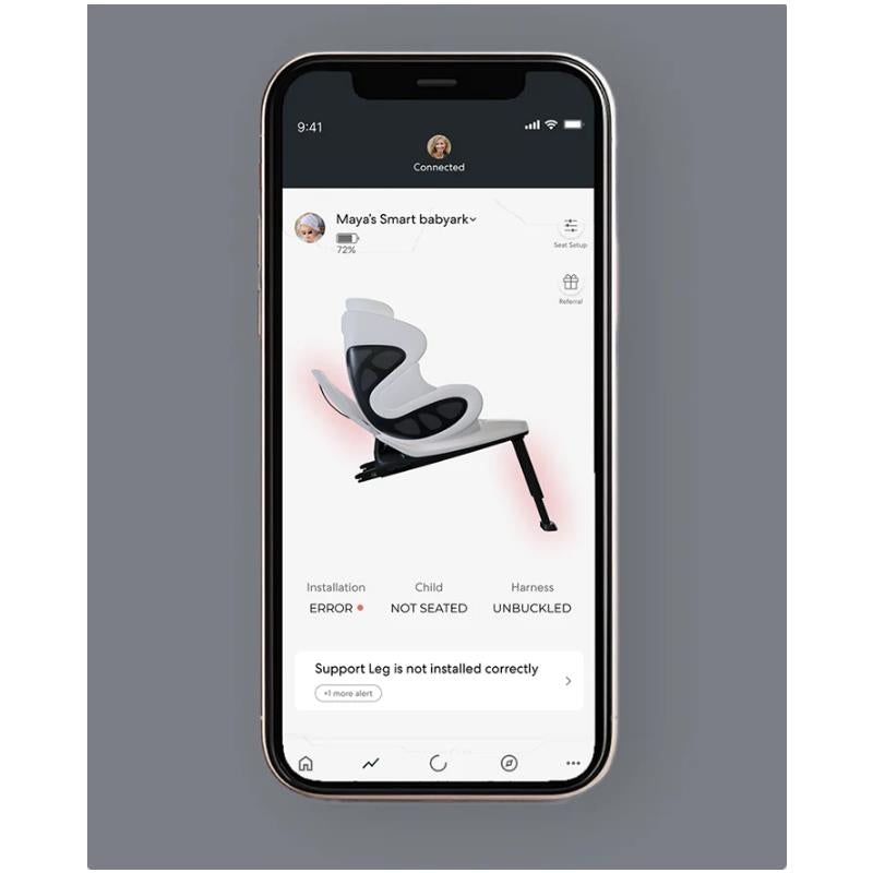 Babyark - Smart Convertible Car Seat, Eggshell Base/Glacier Ice Seat Image 6