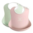 Babybjorn - 2Pk Baby Bib Powder Green/ Powder Pink Image 1