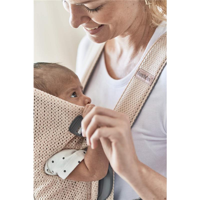 BabyBjörn - Baby Carrier Mini, 3D Mesh, Pearly Pink Image 5