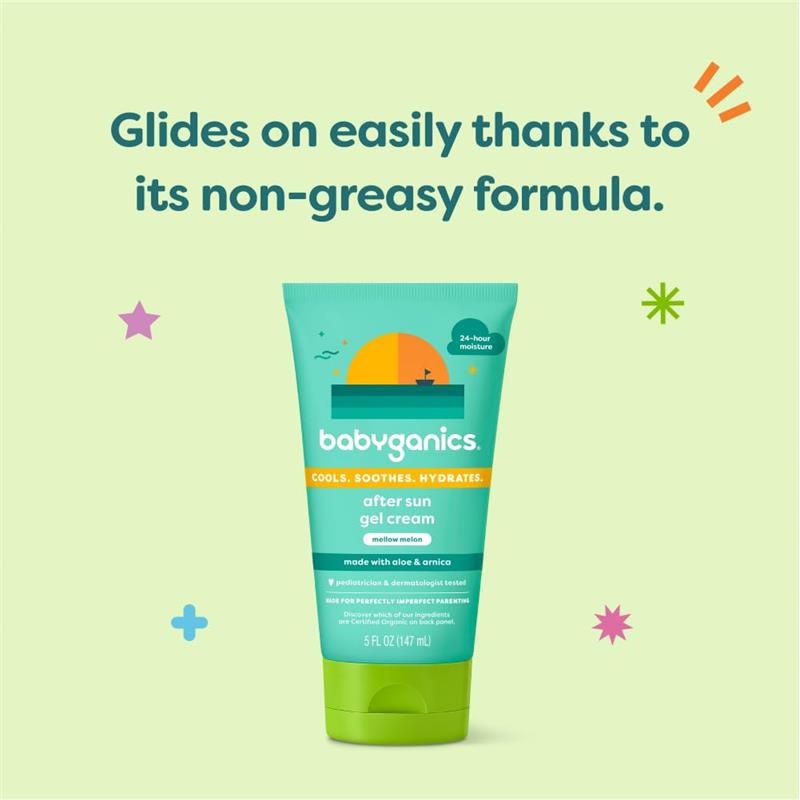 Babyganics - After Sun Gel Cream, Mellow Melon, 5 Oz Image 5
