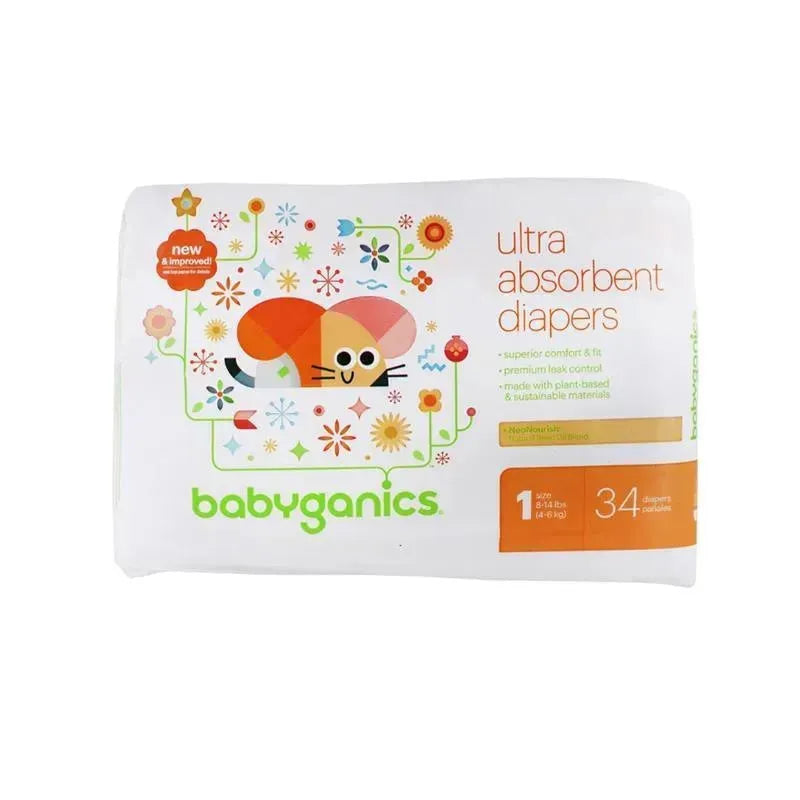 Babyganics Diaper Size 1, 34ct Image 1