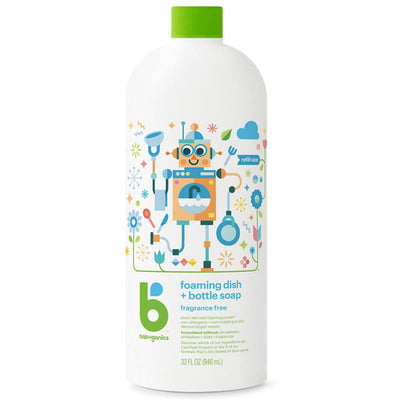 Babyganics - Foaming Dish + Bottle Soap Refill, Fragrance Free 32 Oz Image 1