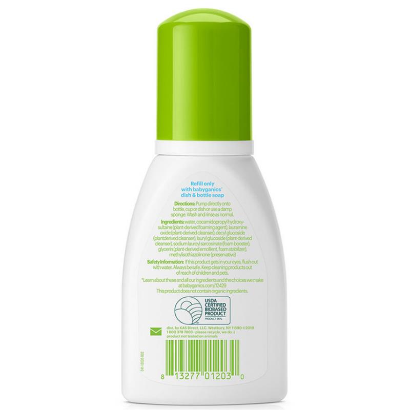 Babyganics - Foaming Dish and Bottle Soap, Fragrance Free, 3.38 Oz Image 2