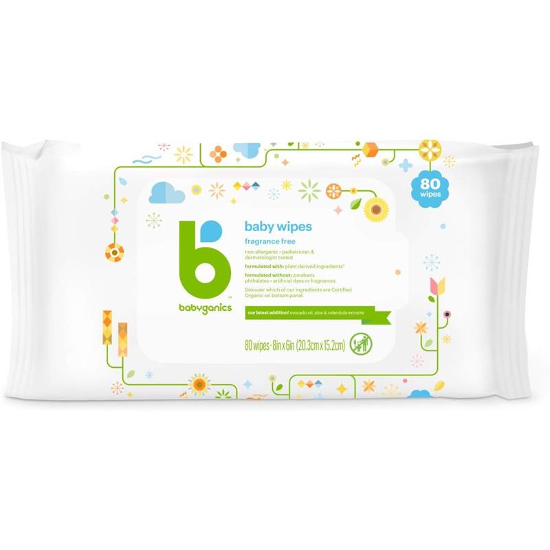 Babyganics - Fragrance-Free Baby Wipes 80Ct Image 1