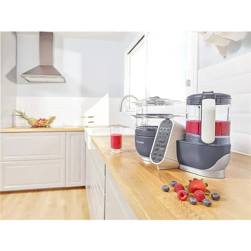 Babymoov Duo Meal Station 5-in-1 Food Maker with Steam Cooker, Blend & Puree, Grey Image 6