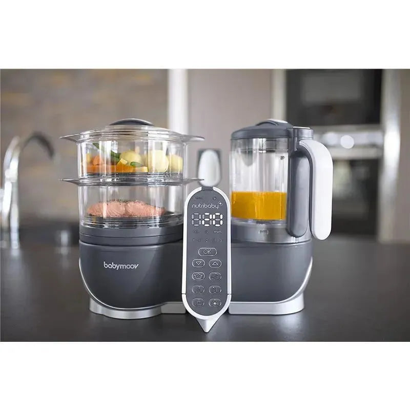 Babymoov Duo Meal Station 5-in-1 Food Maker with Steam Cooker, Blend & Puree, Grey Image 5