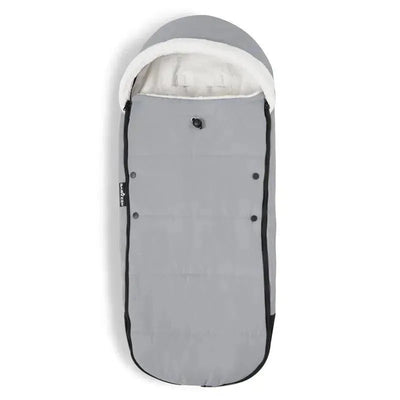 Babyzen Yoyo Footmuff in Stone color, featuring a soft interior lining and a waterproof exterior for stroller use.