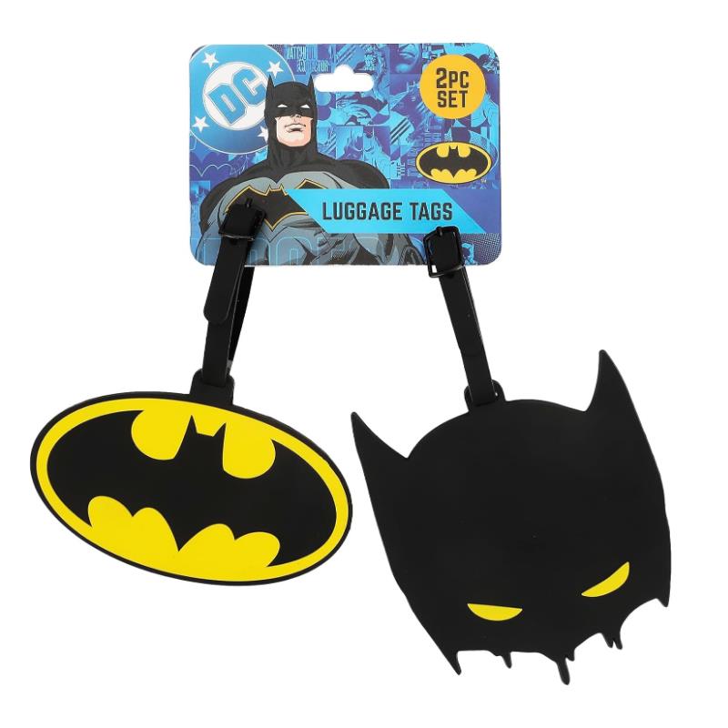 Batman Bat Signal and Mask Molded Rubber Luggage Tags (Set of 2) Image 5