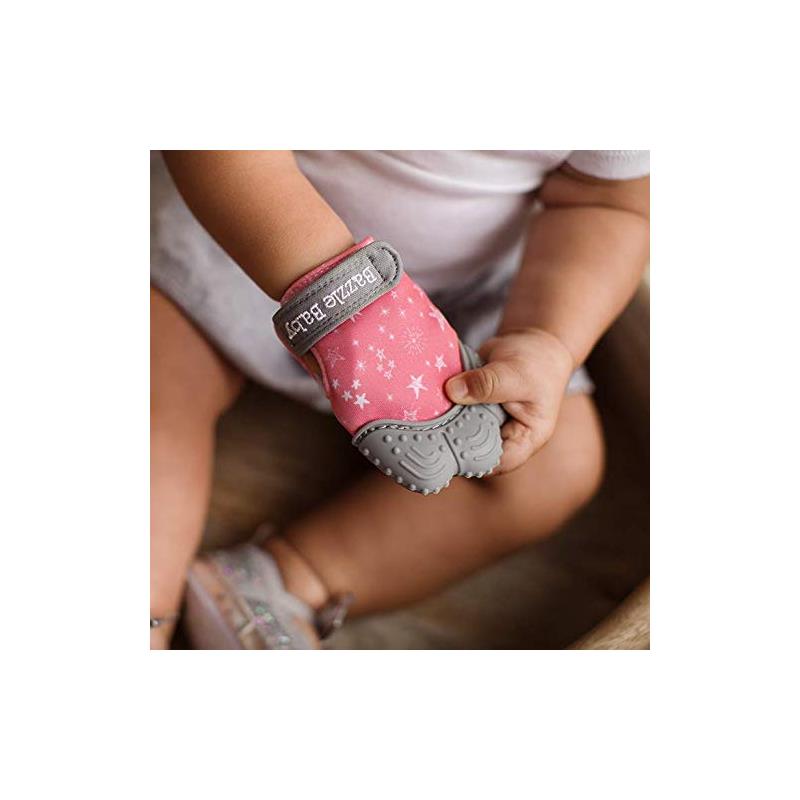Bazzle Baby - Chew Mitt, Stars On Pink Image 5