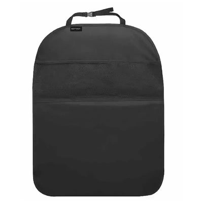 Bbluv Ezimoov Classic Car Seat Organizer in black with a top strap, mesh pocket, and large bottom compartment.