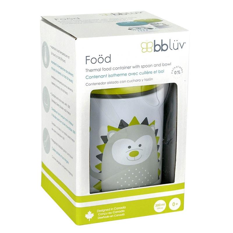Bbluv Foöd Thermal Food Container with Spoon - Lime Image 3