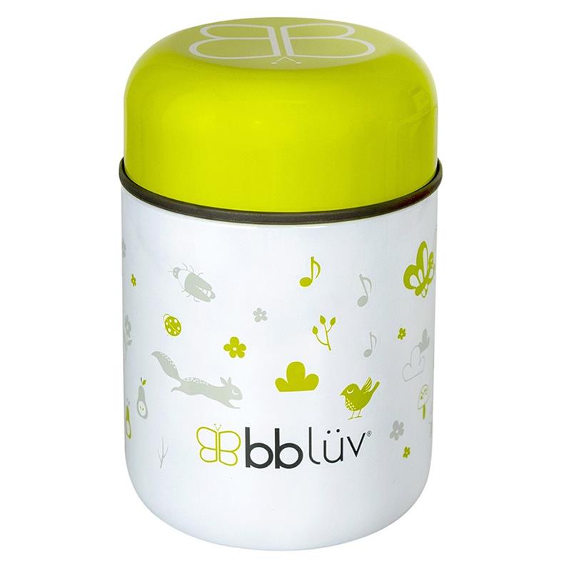 Bbluv Foöd Thermal Food Container with Spoon - Lime Image 4