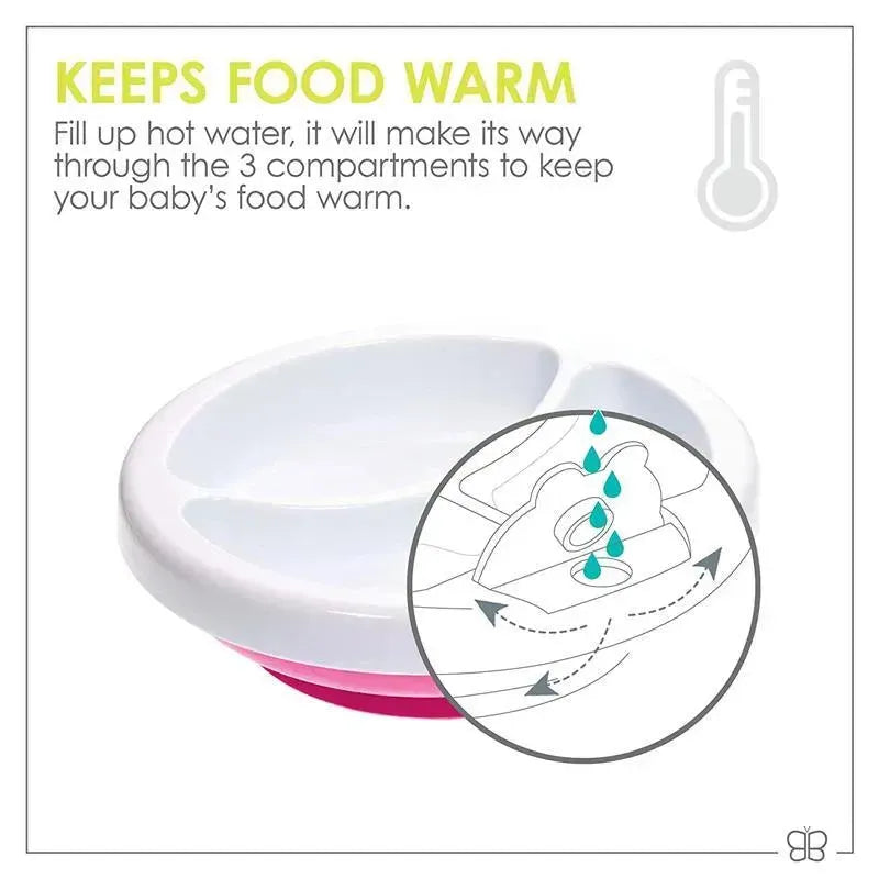 Bbluv - Platö Warm Feeding Plate, Pink Image 4