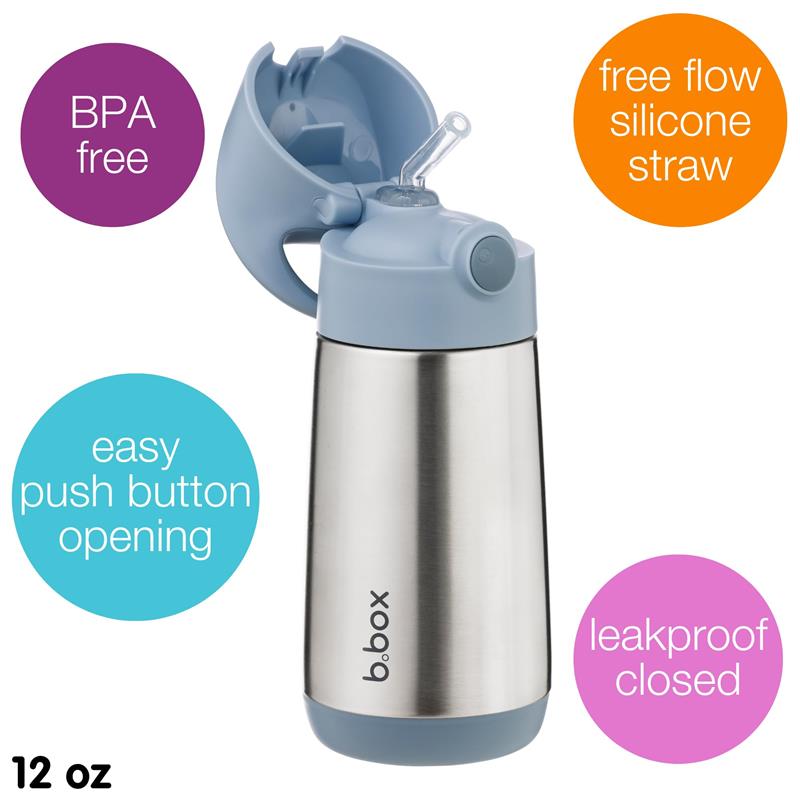 Bbox - 12 Oz Insulated Water Bottle Silicone Straw Chill Out Image 3