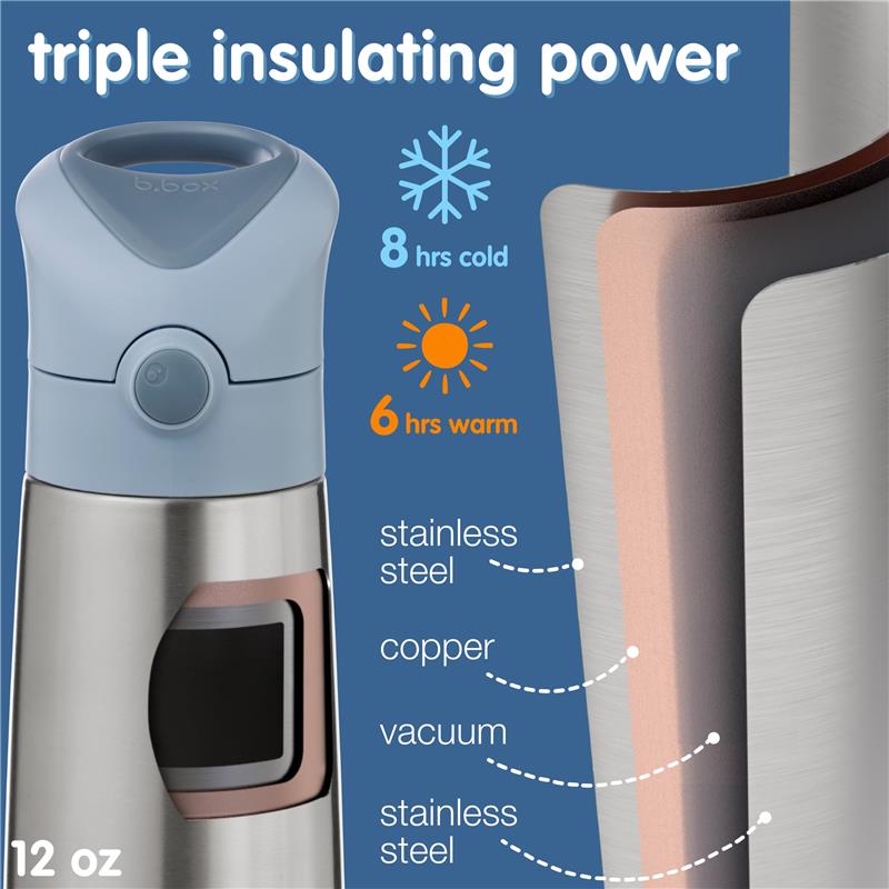 Bbox - 12 Oz Insulated Water Bottle Silicone Straw Chill Out Image 4