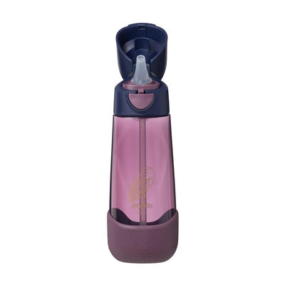 Harry Potter-themed Tritan drink bottle, 600ml, with a purple body, blue cap, and a visible straw.