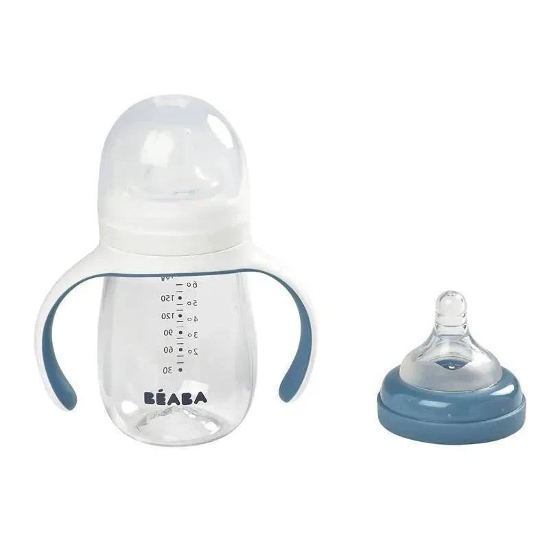 Beaba - 2-in-1 Bottle To Sippy Learning Cup, Rain Image 5