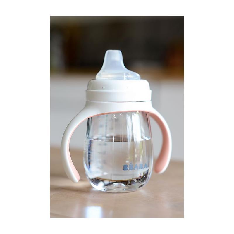 Beaba - 2-in-1 Bottle To Sippy Learning Cup, Rose Image 6