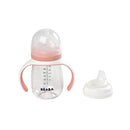 Beaba - 2-in-1 Bottle To Sippy Learning Cup, Rose Image 2