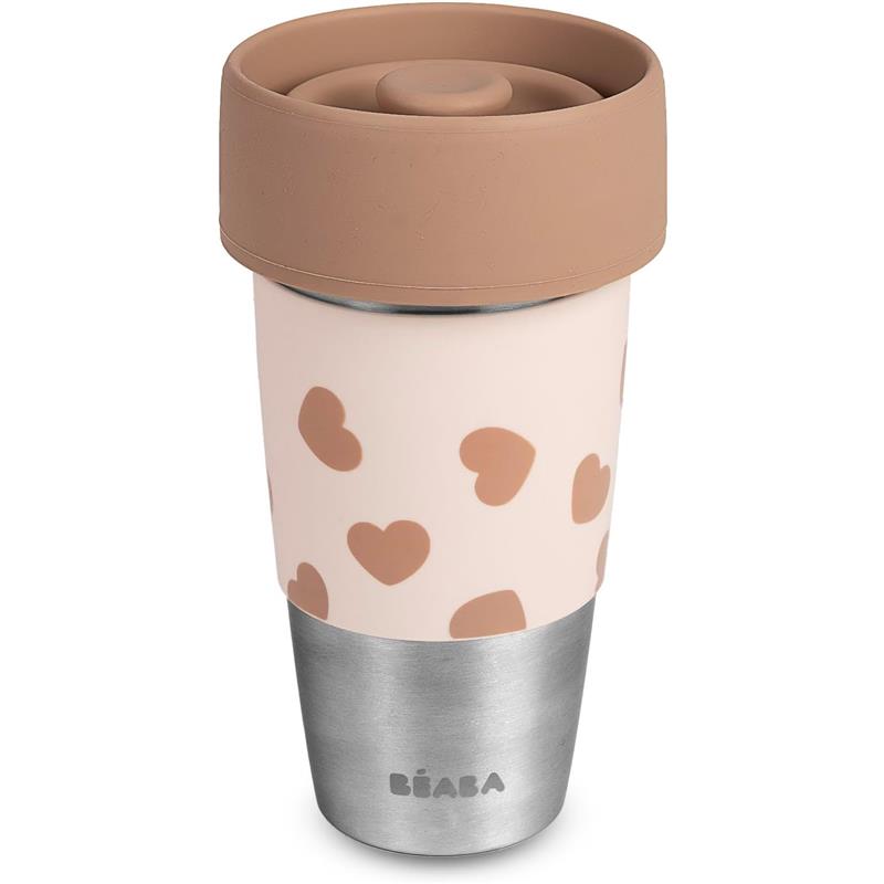 Beaba 2Pk Stainless Steel 360 Mommy & Me Cup Set, Big Love Image 3