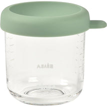 Beaba 8 oz Glass Baby Food Jar, Sage Image 1