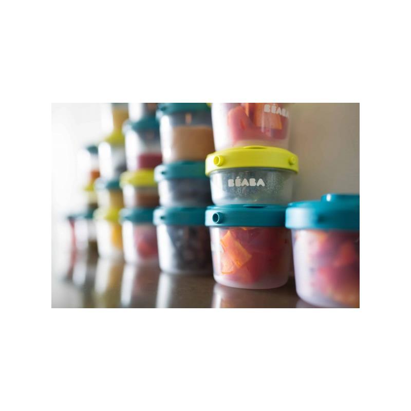 Beaba - Clip Containers 12 Pc Set + Silicone Spoons, Peacock Image 5