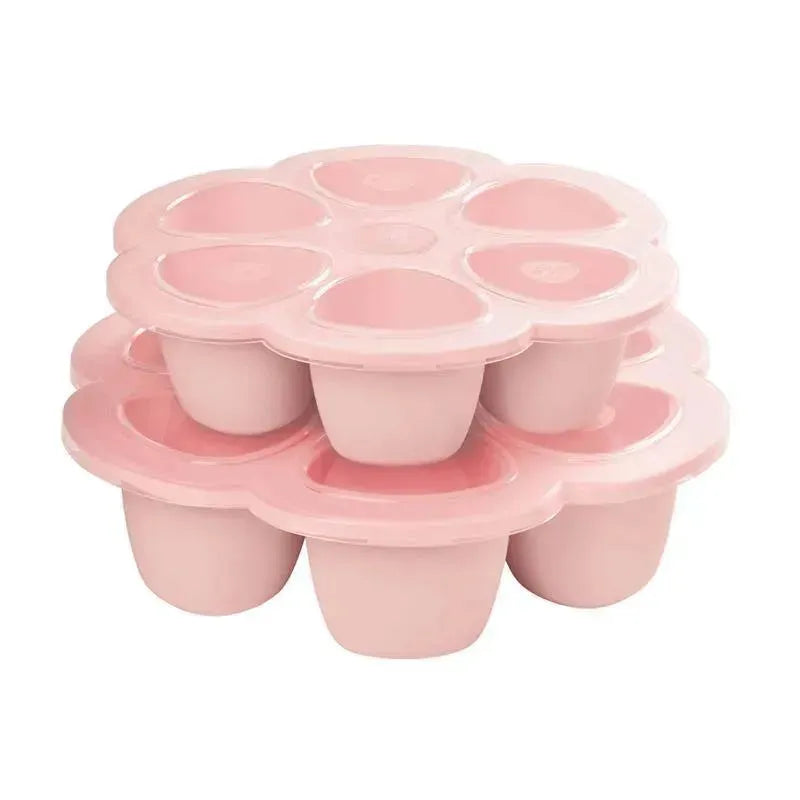 Beaba Multiportions Silicone Baby Food Freezer Tray 5Oz-Rose Image 2