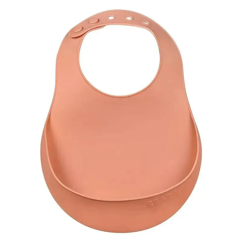 Beaba - Silicone Baby Bib, Terracotta Image 1