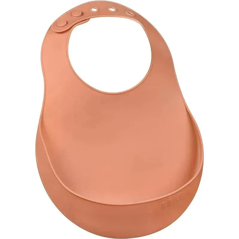 Beaba - Silicone Baby Bib, Terracotta Image 2