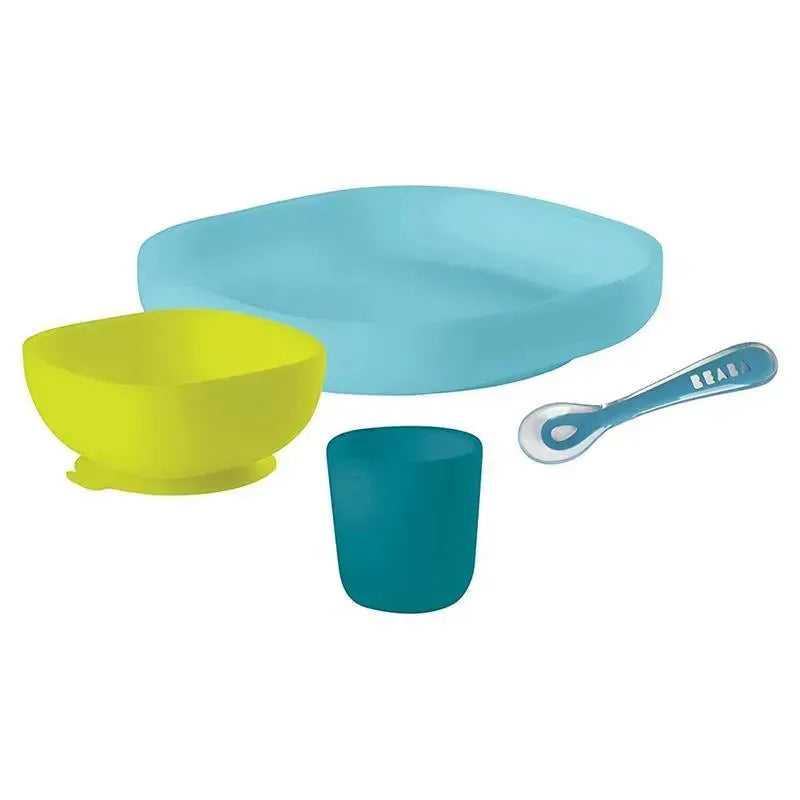 Beaba - 4Pk Silicone Meal Set, Peacock Image 1