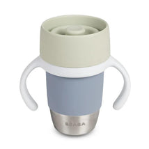 Beaba Stainless Steel 360 Learning Cup, Pebble Image 1