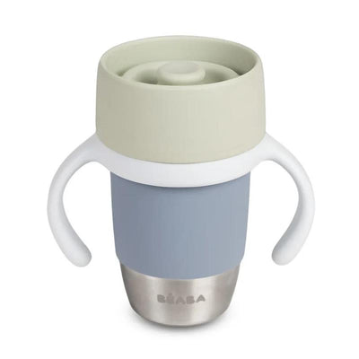 Beaba Stainless Steel 360 Learning Cup, Pebble Image 1
