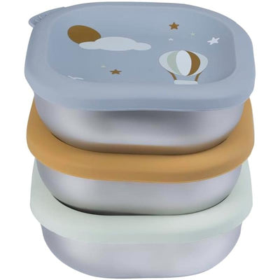 Beaba Stainless Steel Baby Bowls Set, Adventure Image 1