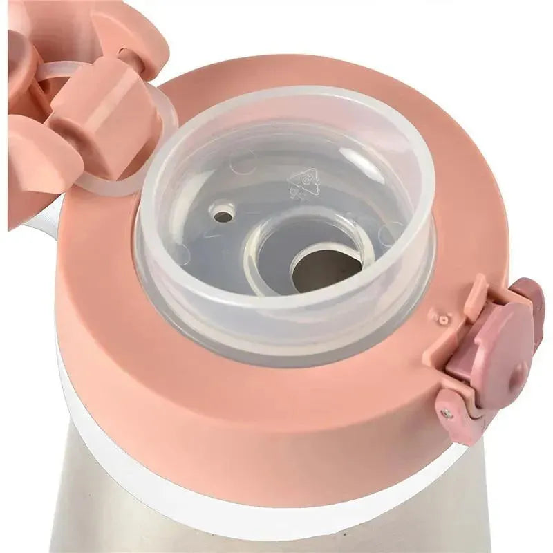 Beaba - Stainless Steel Kids Water Bottle, Rose Image 6