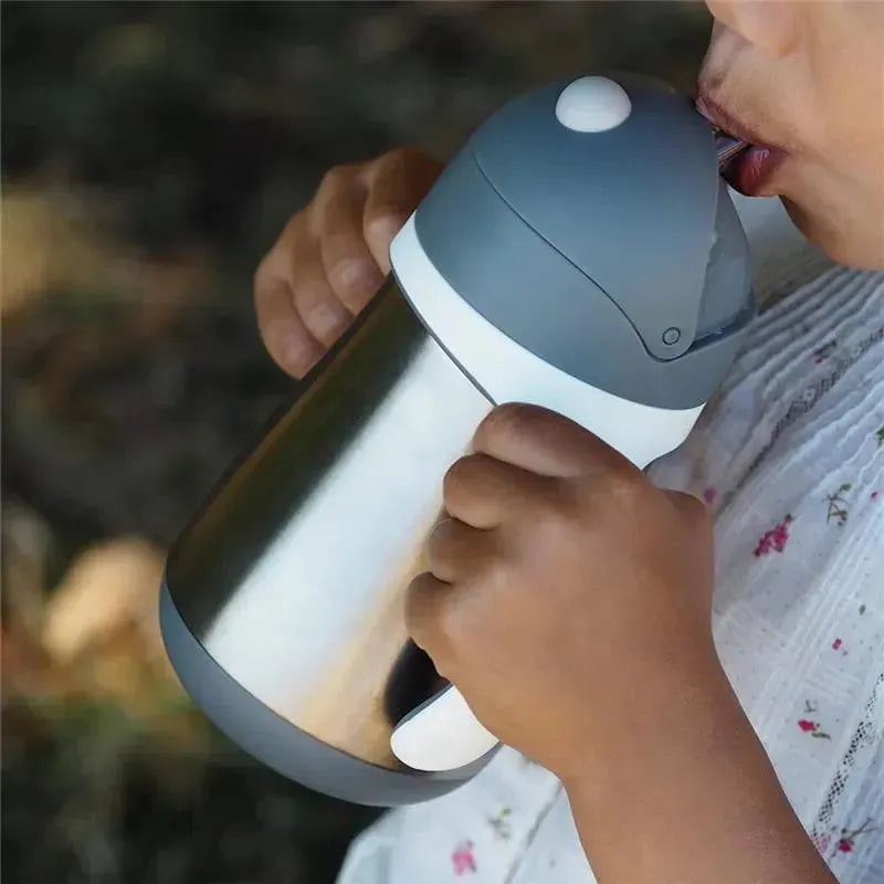 Beaba - Stainless Steel Straw Sippy Cup, Charcoal Image 6