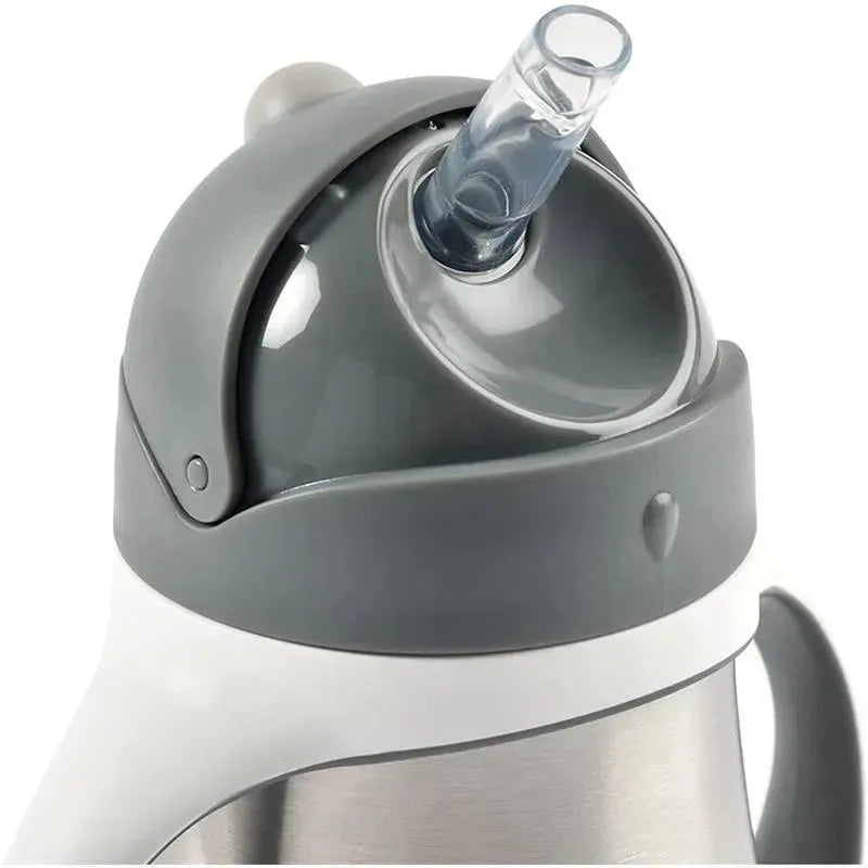Beaba - Stainless Steel Straw Sippy Cup, Charcoal Image 3
