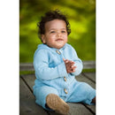 Beba Bean Knit Hoodie And Pant Set, Blue.