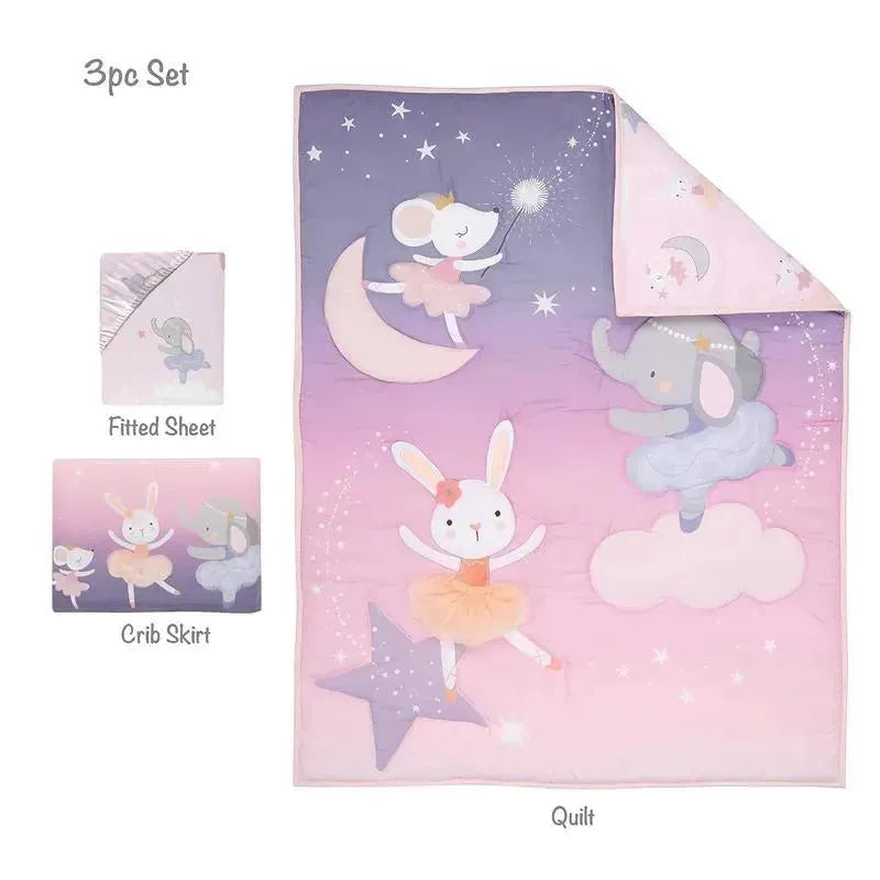 Bedtime Originals - 3Pk Tiny Dancer Ballet Baby Crib Bedding Set Image 7