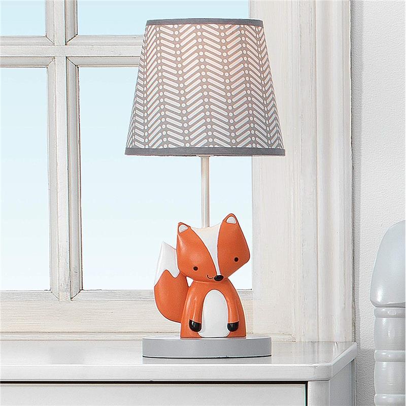 Bedtime Originals Acorn Lamp with Shade & Bulb, Orange Image 3