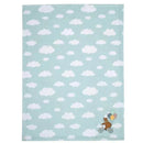 Bedtime Originals - Up Up & Away Bear/Balloon/Cloud Soft Blue Fleece Baby Blanket Image 5
