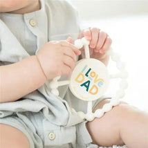 Bella Tunno - Happy Teether, Soft & Easy Grip Baby Teether Toy, Non-Toxic and BPA Free, I Love Dad  Image 2
