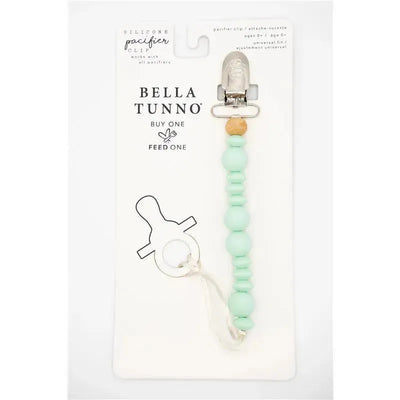 Bella Tunno Silicone Beaded Pacifier Clips - Mint Image 1