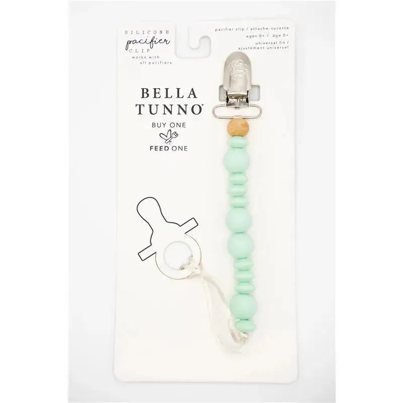 Bella Tunno Silicone Beaded Pacifier Clips - Mint Image 1