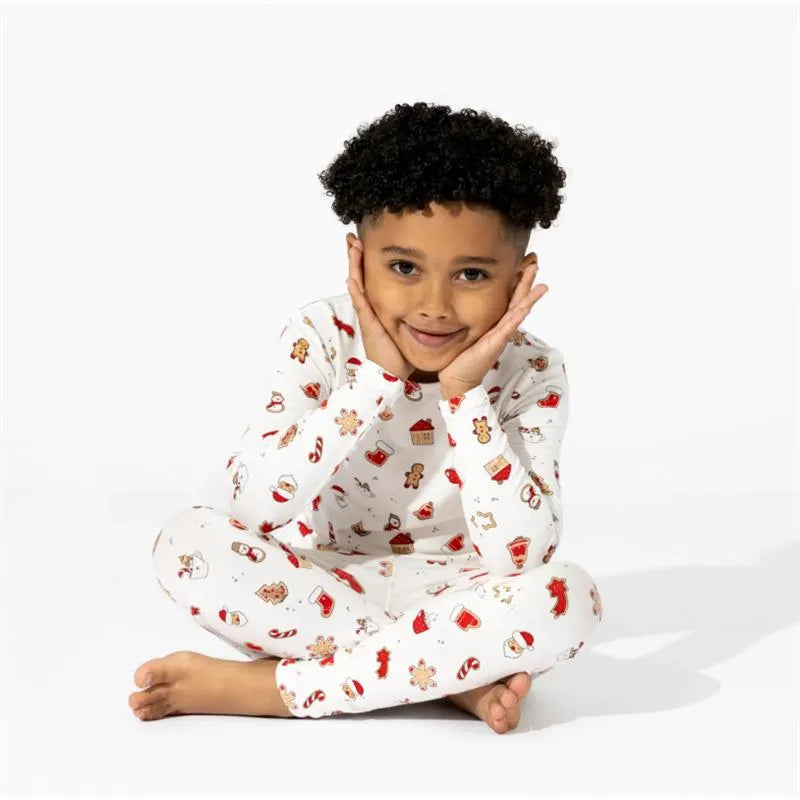 Bellabu Bear - Christmas Cookies Bamboo Kids Pajamas Two-Piece Set Image 3