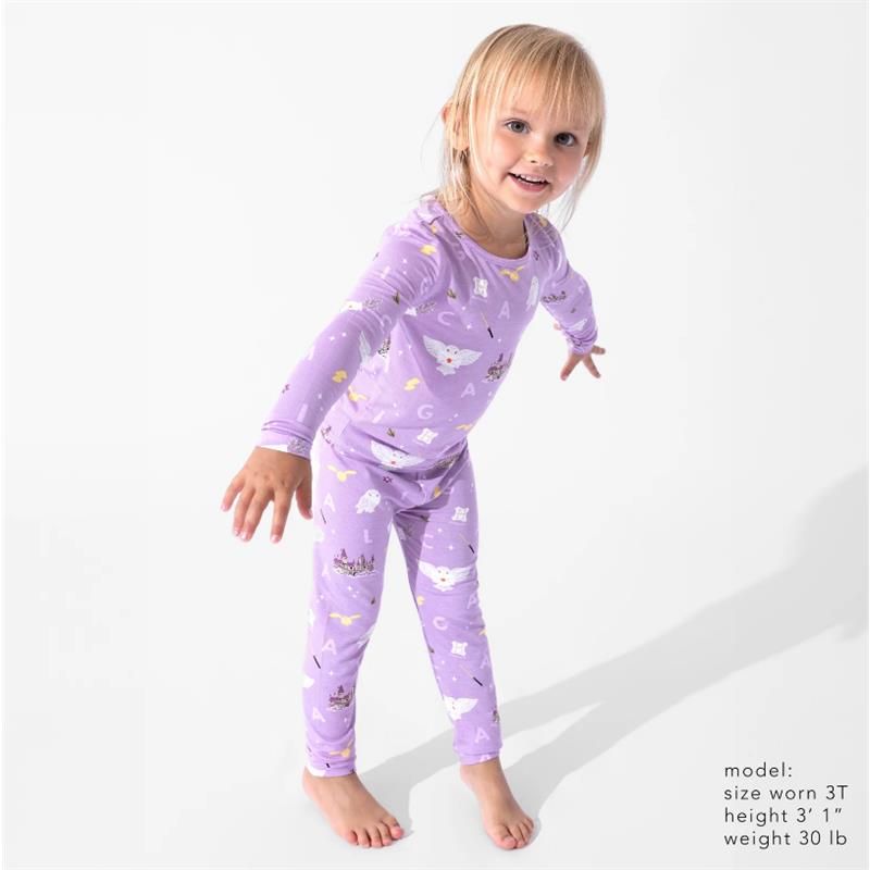 Bellabu Bear - Harry Potter Hedwig's Magical Mail Bamboo Kids Pajamas Image 4
